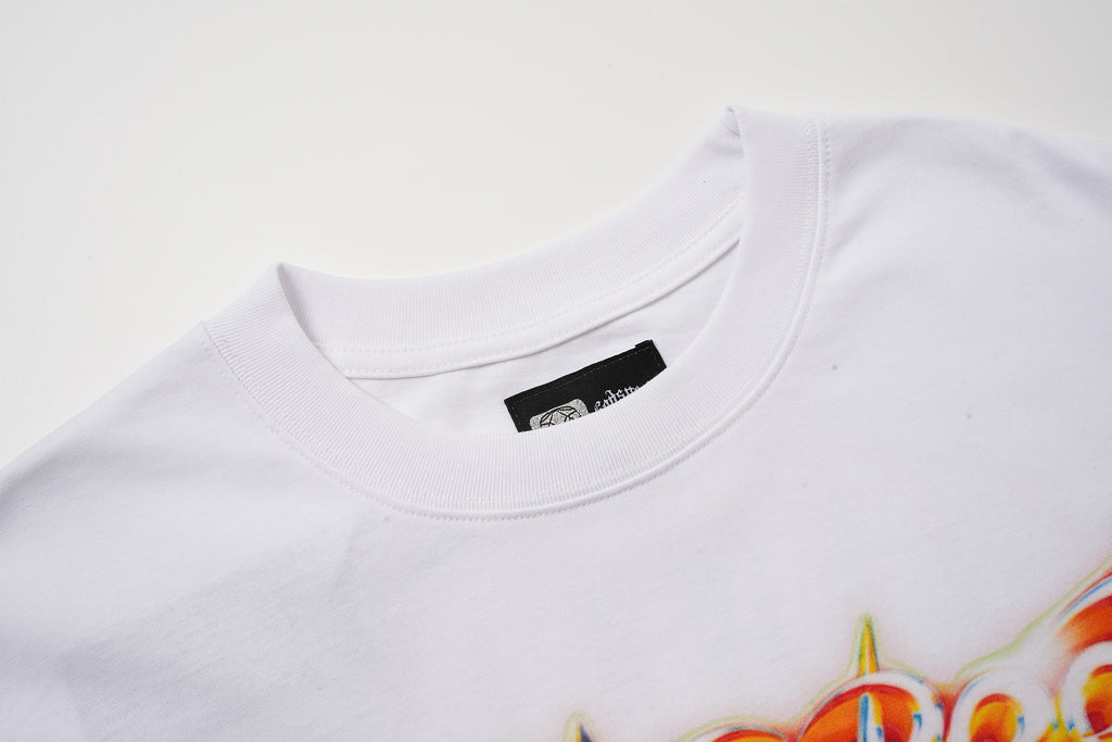Godspeed Helmet‑Skull Print White Tank Top