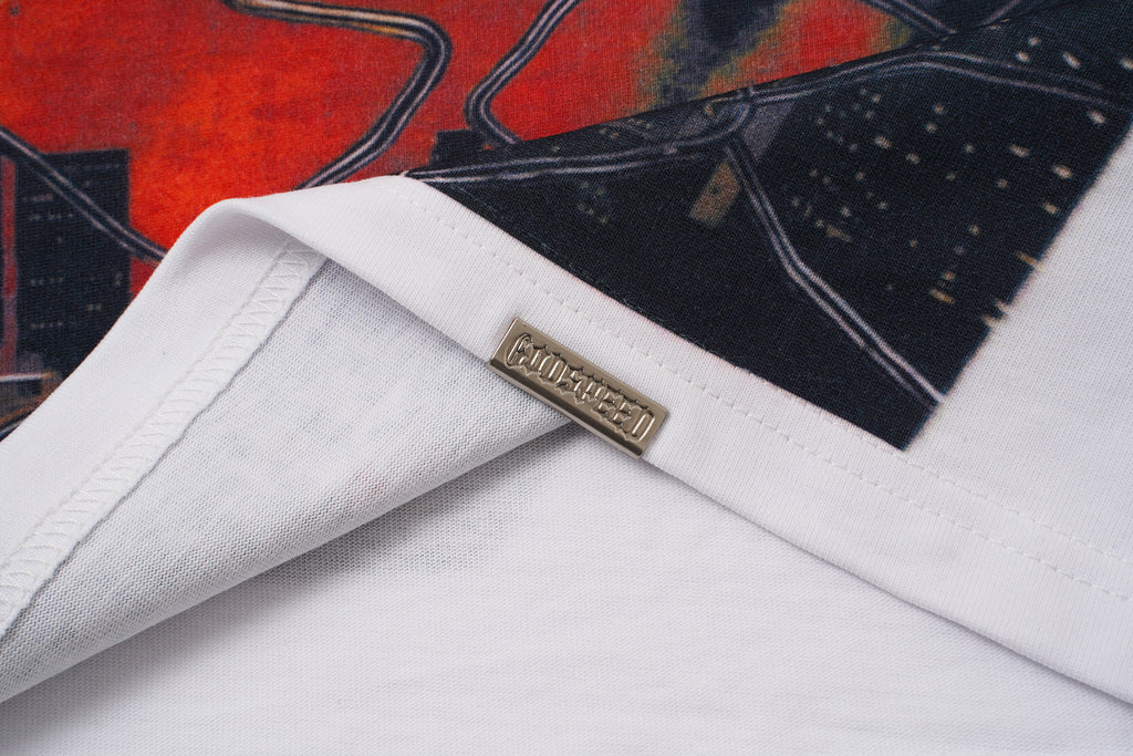 Godspeed Skull Graphic White Tank Top