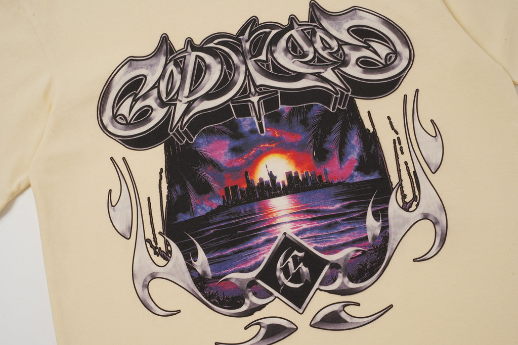 Godspeed Flame Graphic Cream T‑Shirt