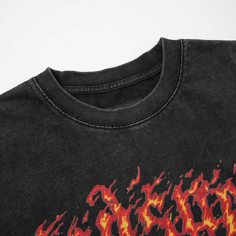 Godspeed Hollywood Flame Print T‑Shirt