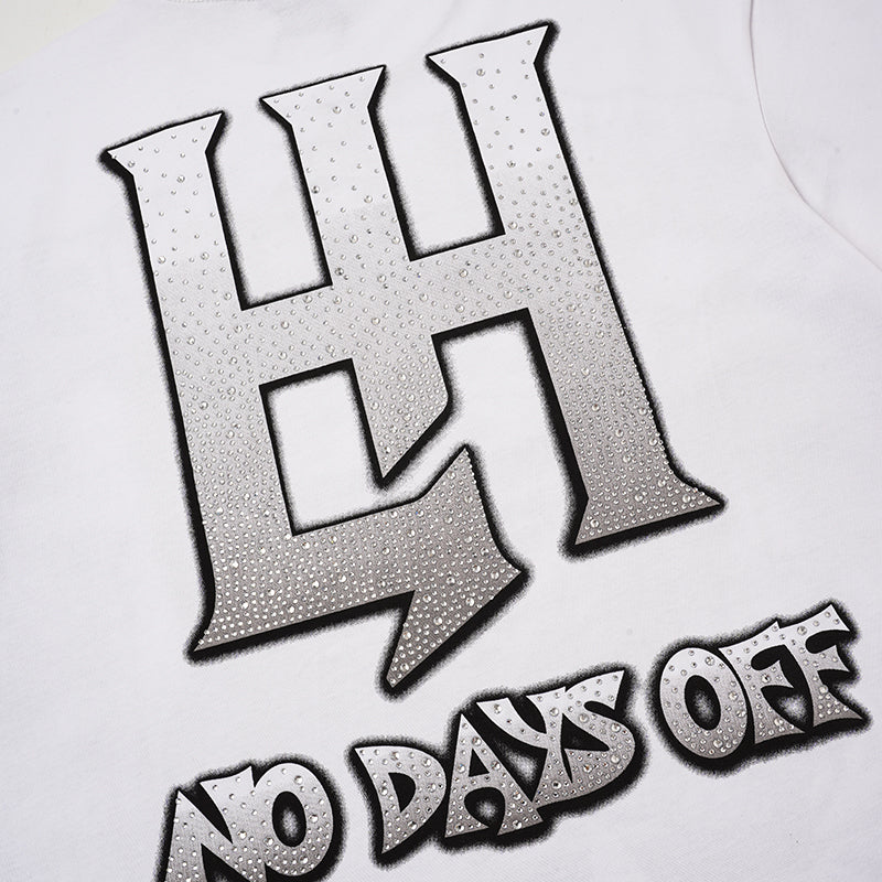 Life Hustlers Blind‑Folded Angel Graphic White T‑Shirt