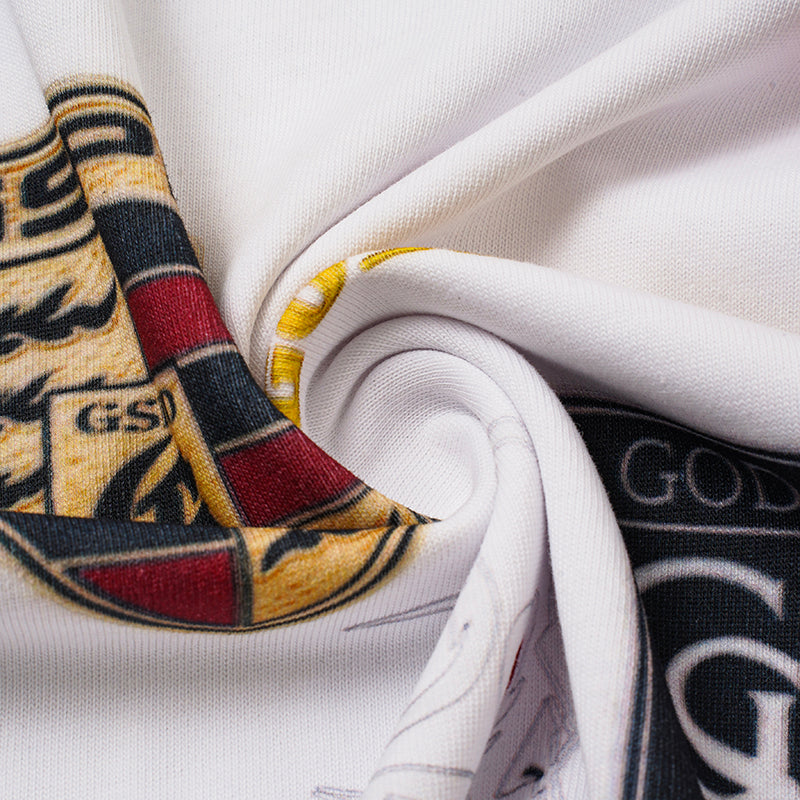 Godspeed White Badge Sticker‑Print T‑Shirt