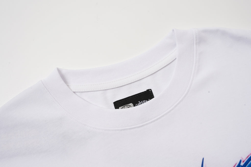 Godspeed White Retro Sky‑Landscape Graphic T‑Shirt
