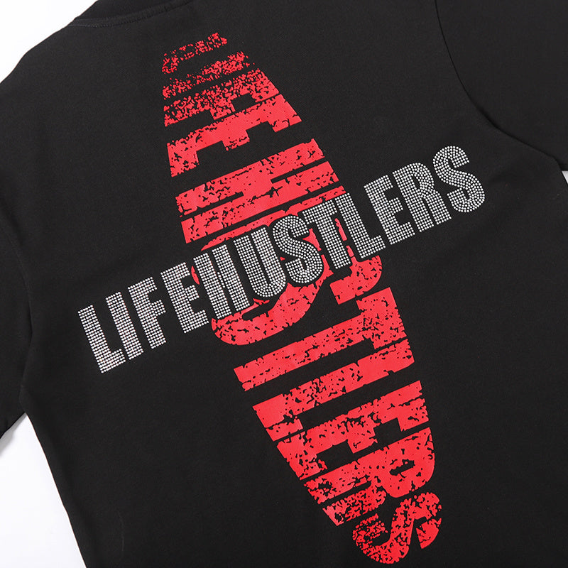 Life Hustlers Jesus Graphic Black Tee
