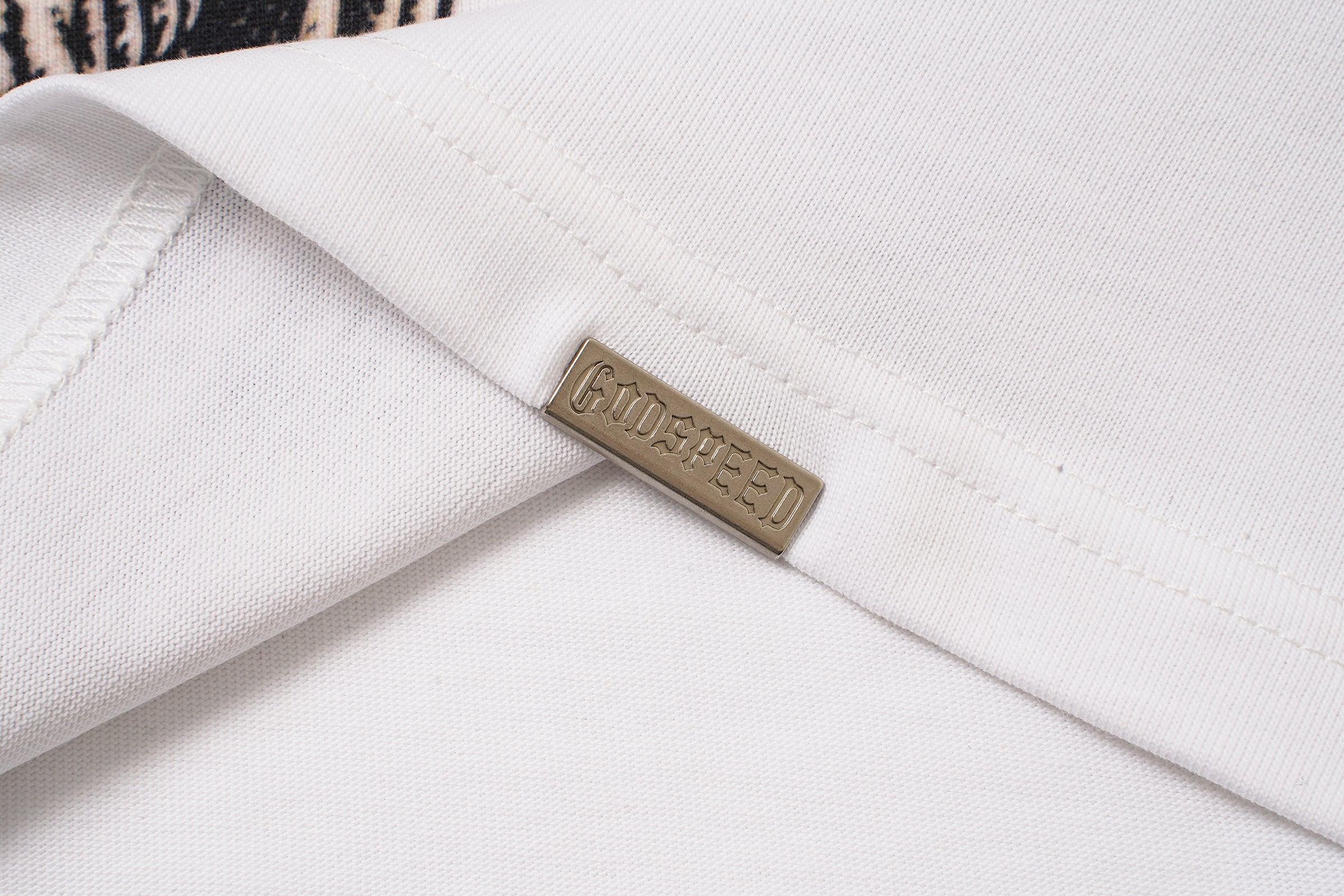 Godspeed Skull Helmet Graphic White T‑Shirt