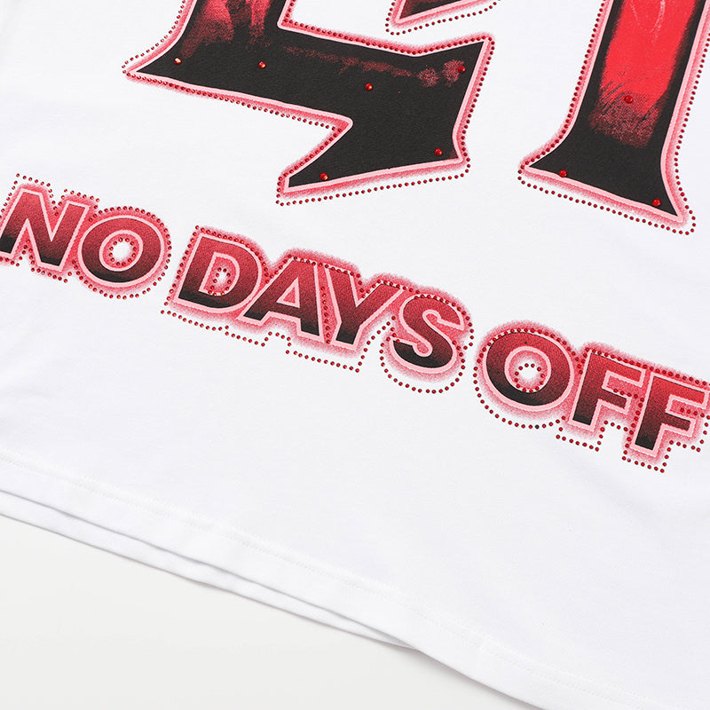 Life Hustlers Red Angel Graphic White T‑Shirt
