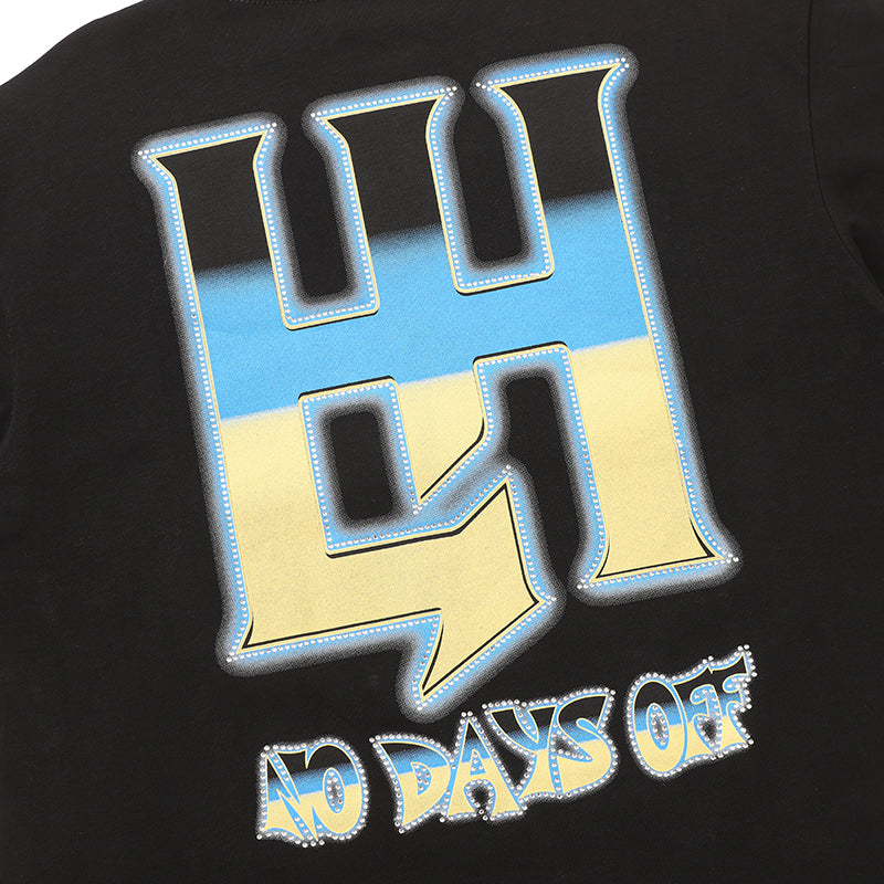 Life Hustlers Vintage Art Graphic Black T‑Shirt