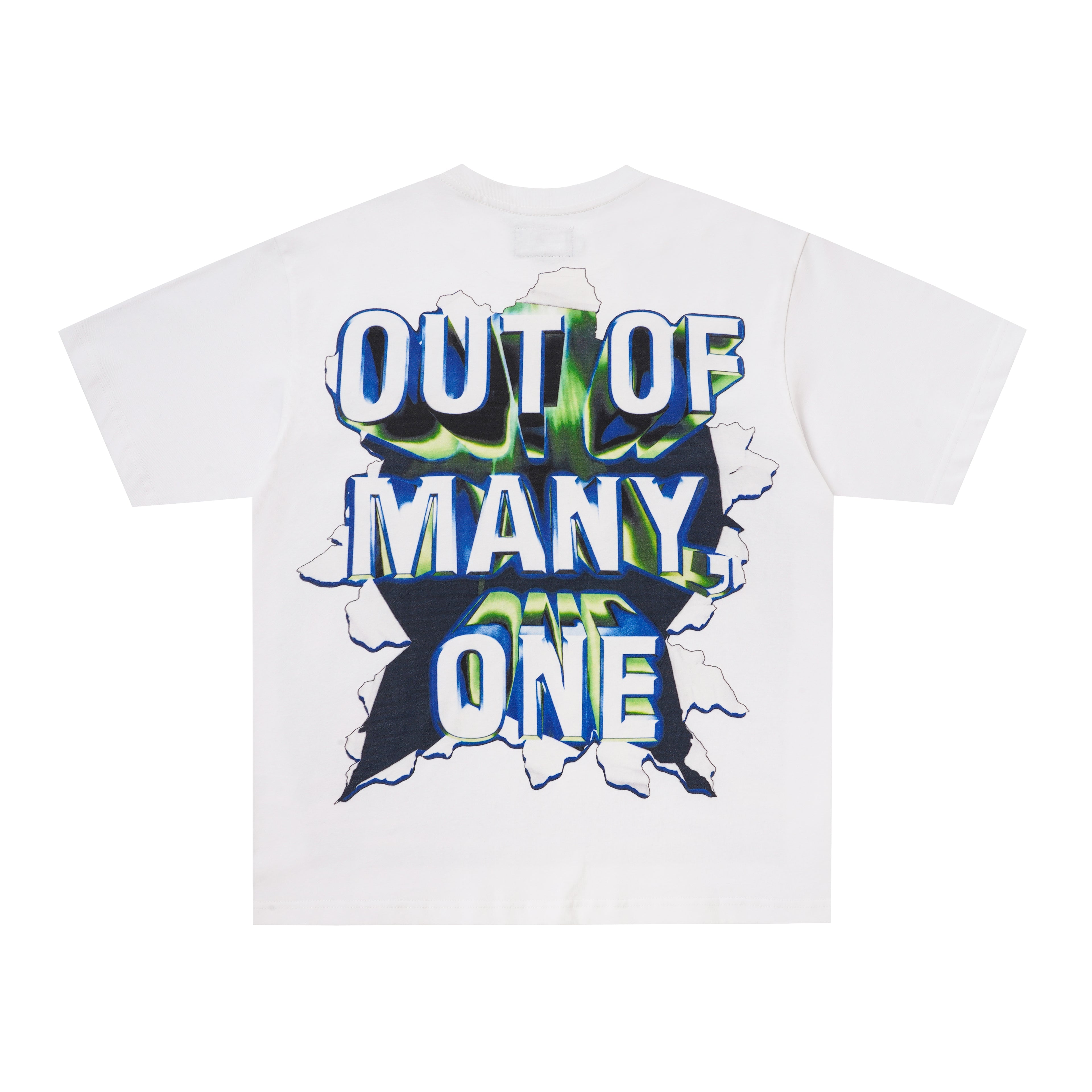 Godspeed Out Of Many One White Graphic T‑Shirt