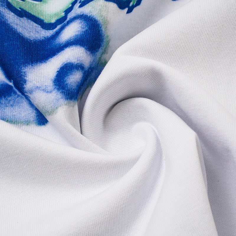 Godspeed Blue Flame Skull Graphic T‑Shirt