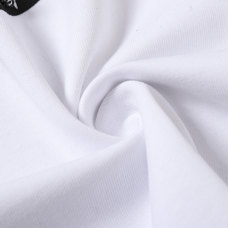Life Hustlers White Distressed H‑Logo T‑Shirt