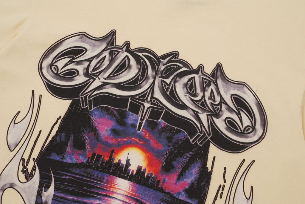 Godspeed Flame Graphic Cream T‑Shirt