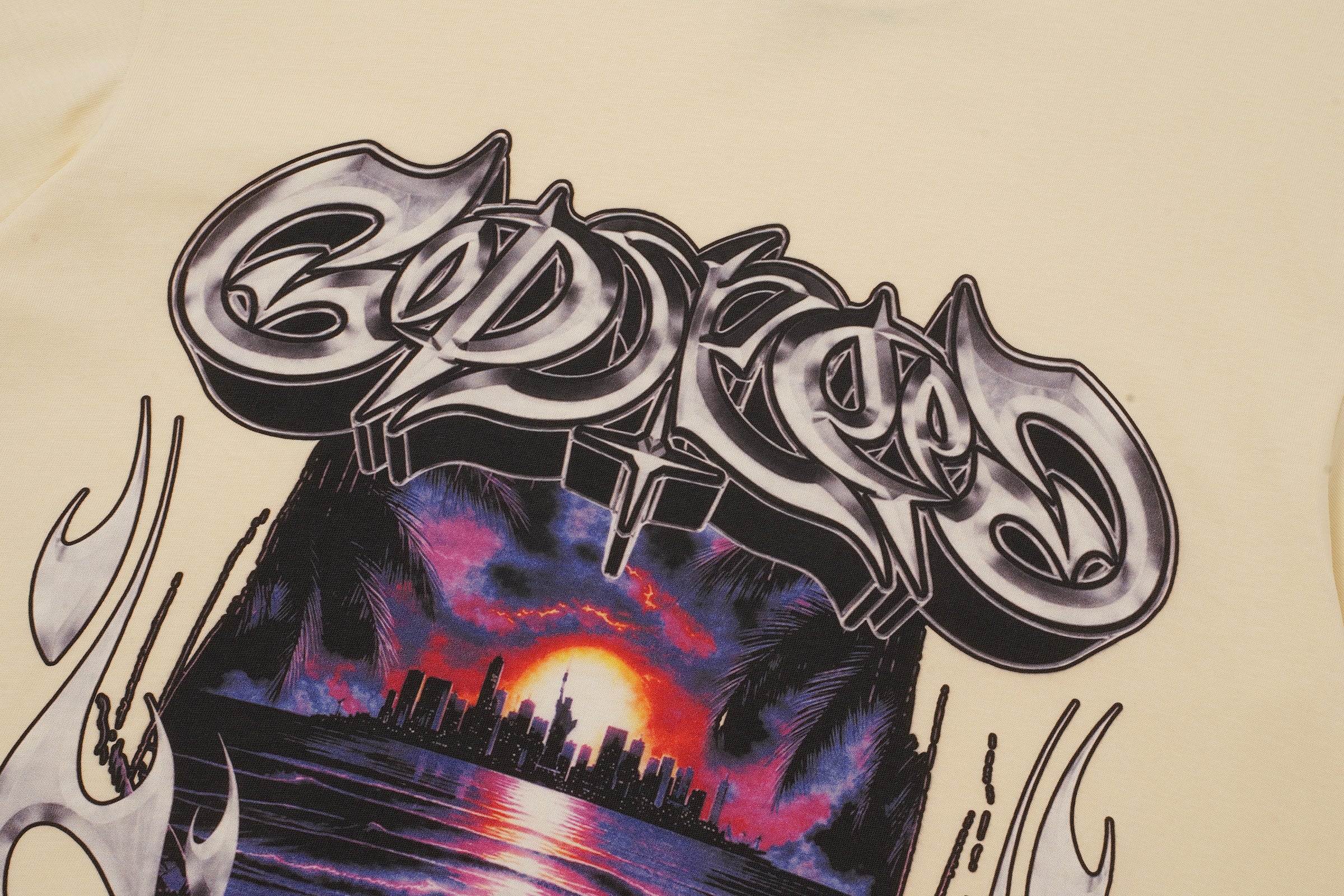 Godspeed Flame Graphic Cream T‑Shirt