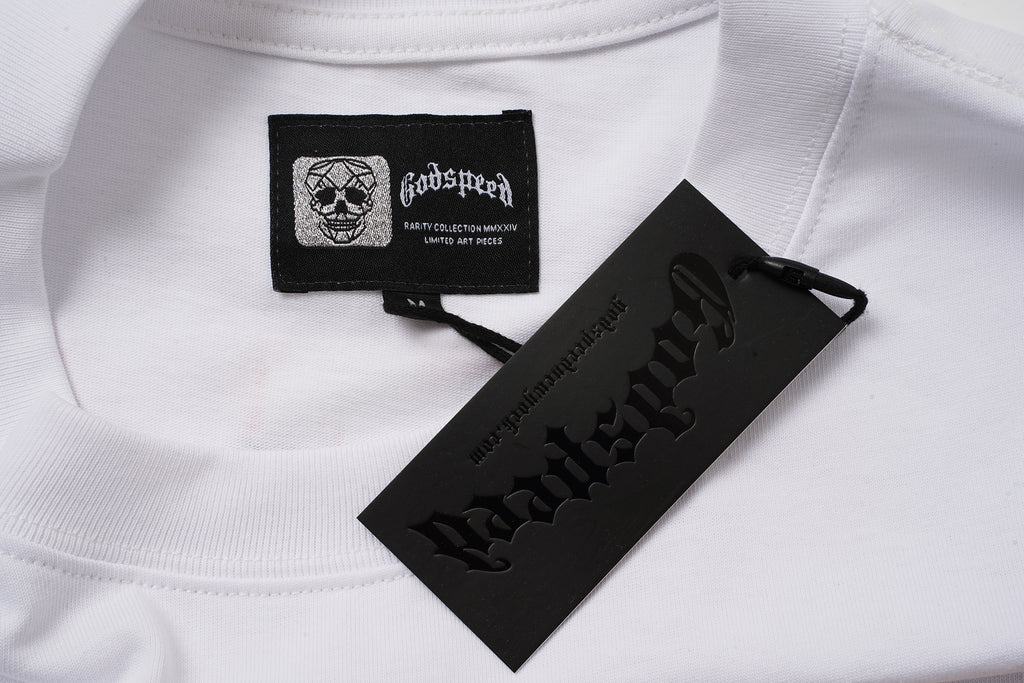 Godspeed Helmet‑Skull Print White Tank Top