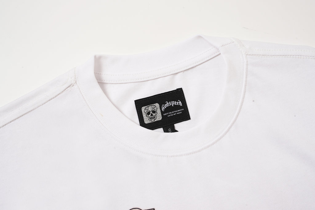Godspeed Mountain Graphic White T‑Shirt