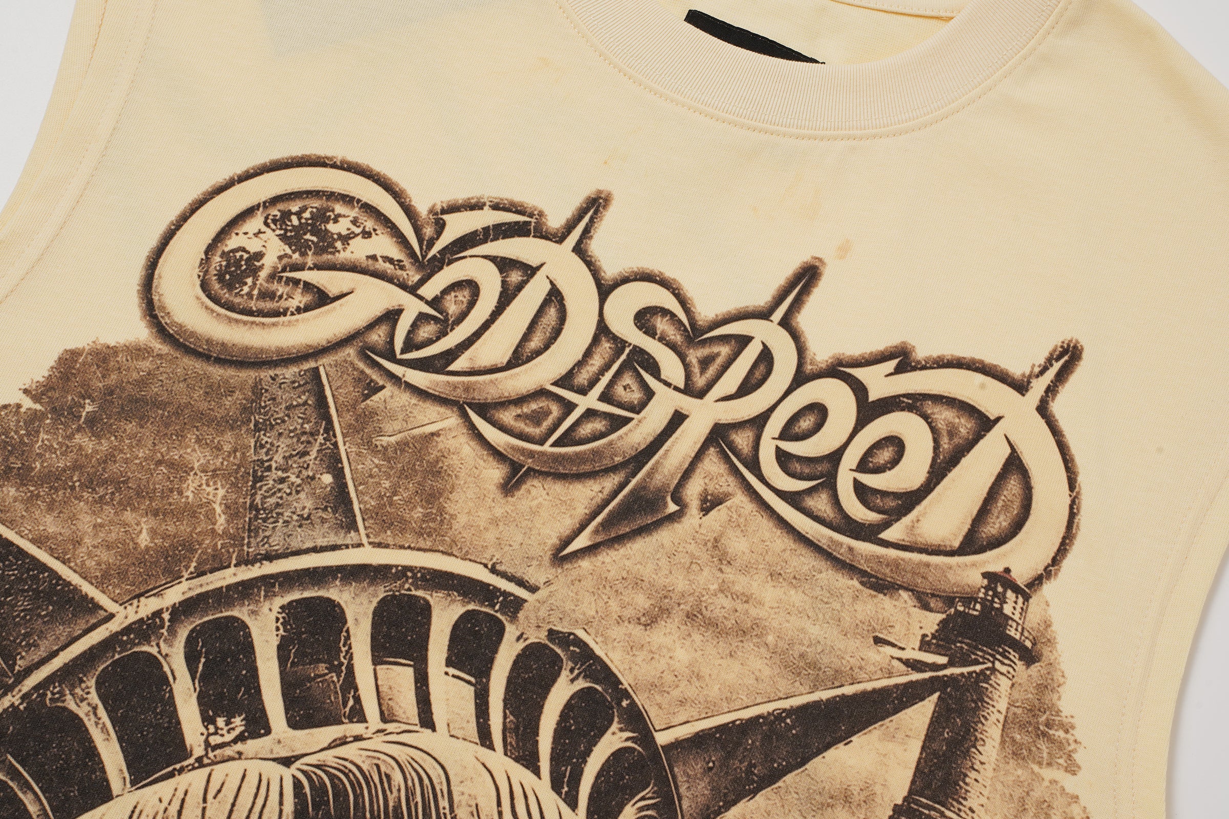 Godspeed Vintage‑Wash Statue of Liberty Sleeveless Tank Top