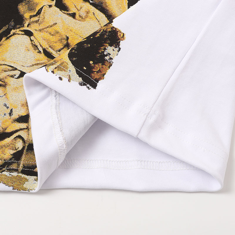 Life Hustlers Angel Portrait Graphic White T‑Shirt