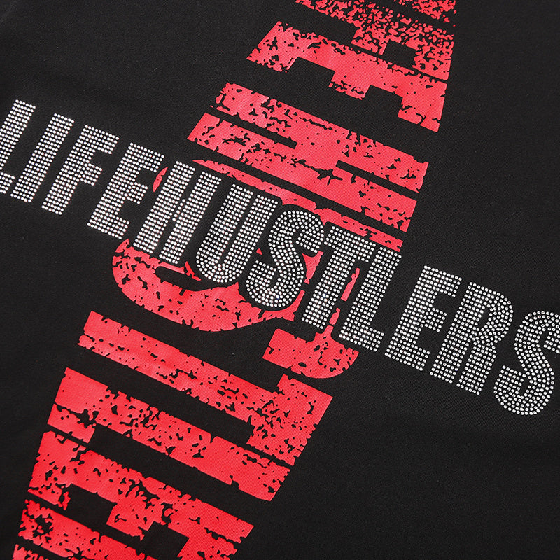 Life Hustlers Jesus Graphic Black Tee