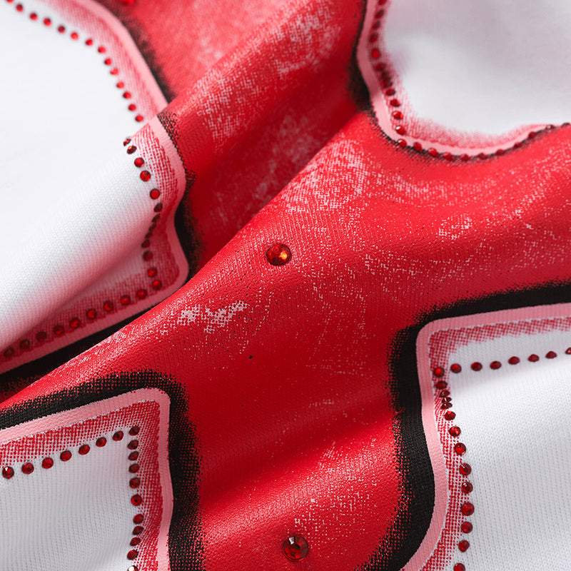 Life Hustlers Red Angel Graphic White T‑Shirt