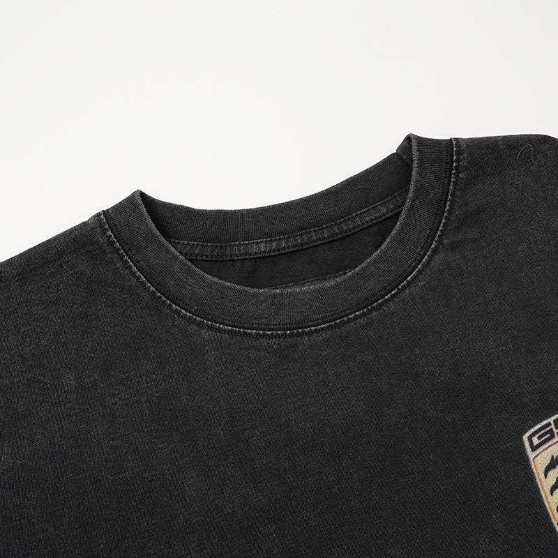 Godspeed Vintage Washed Badge Graphic T‑Shirt