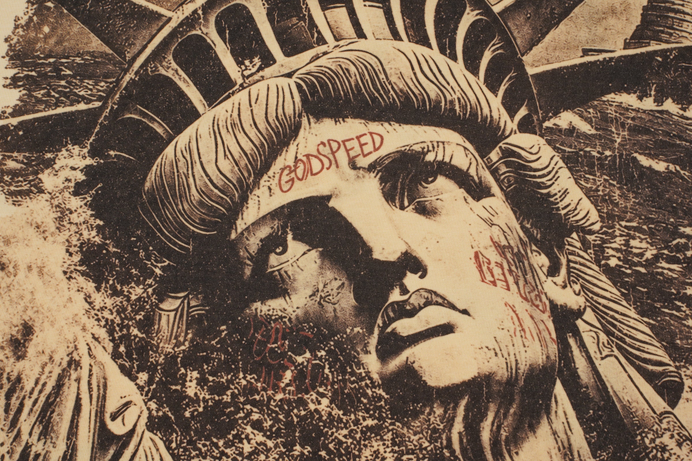 Godspeed Vintage‑Wash Statue of Liberty Sleeveless Tank Top