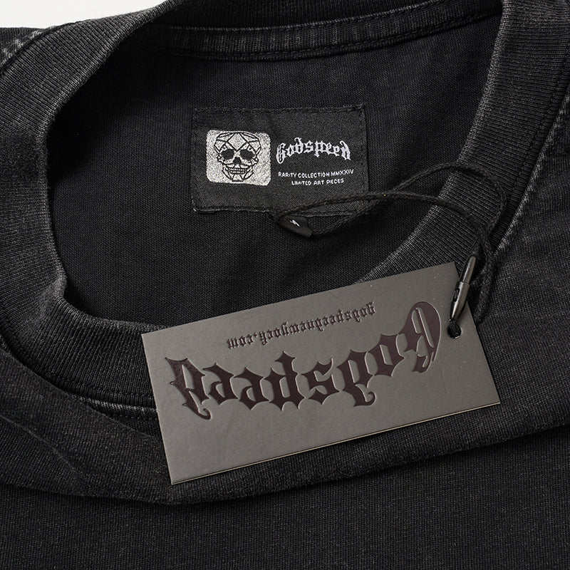 Godspeed Vintage Washed Badge Graphic T‑Shirt