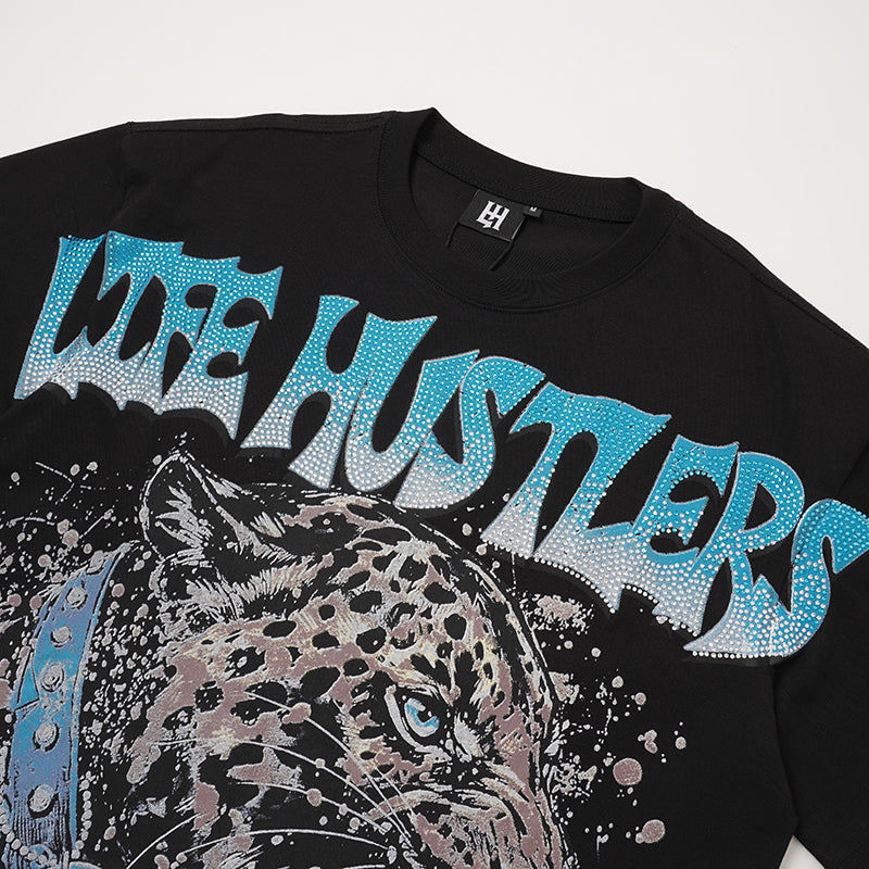Life Hustlers Panther Graphic Two‑Color T‑Shirt