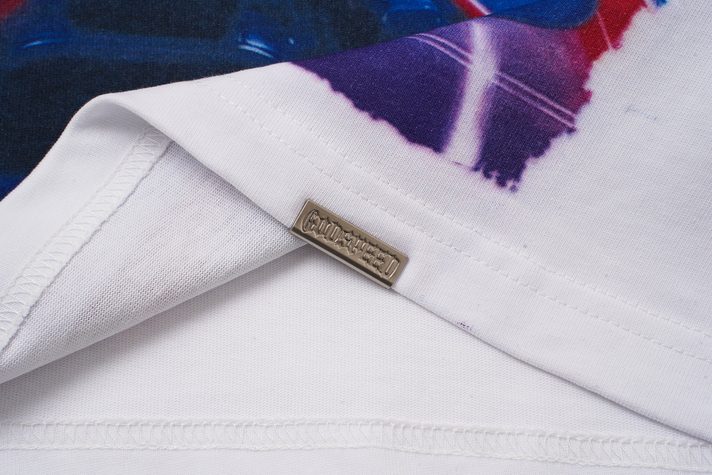 Godspeed White Retro Sky‑Landscape Graphic T‑Shirt