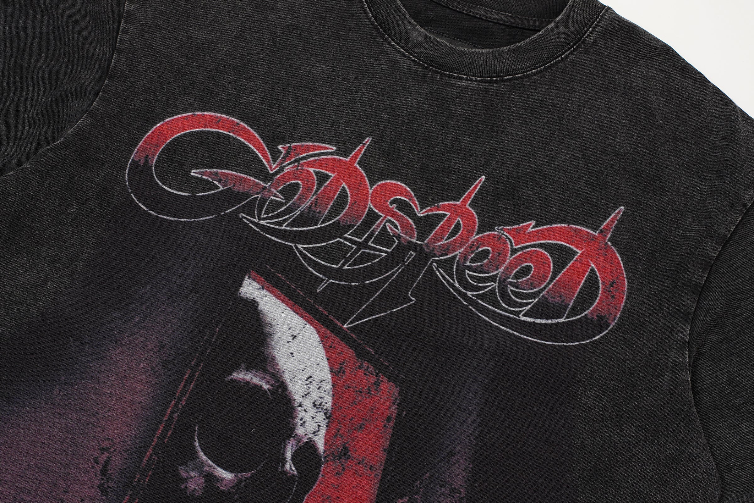 Godspeed Figure Letter Print T‑Shirt