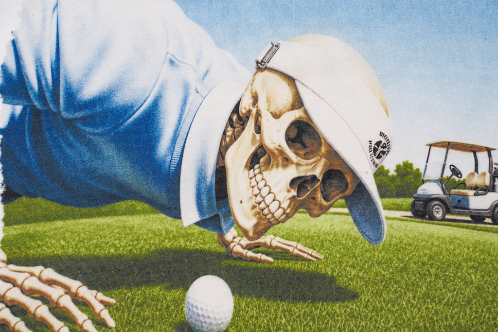 Godspeed Golf Skull White Graphic T‑Shirt