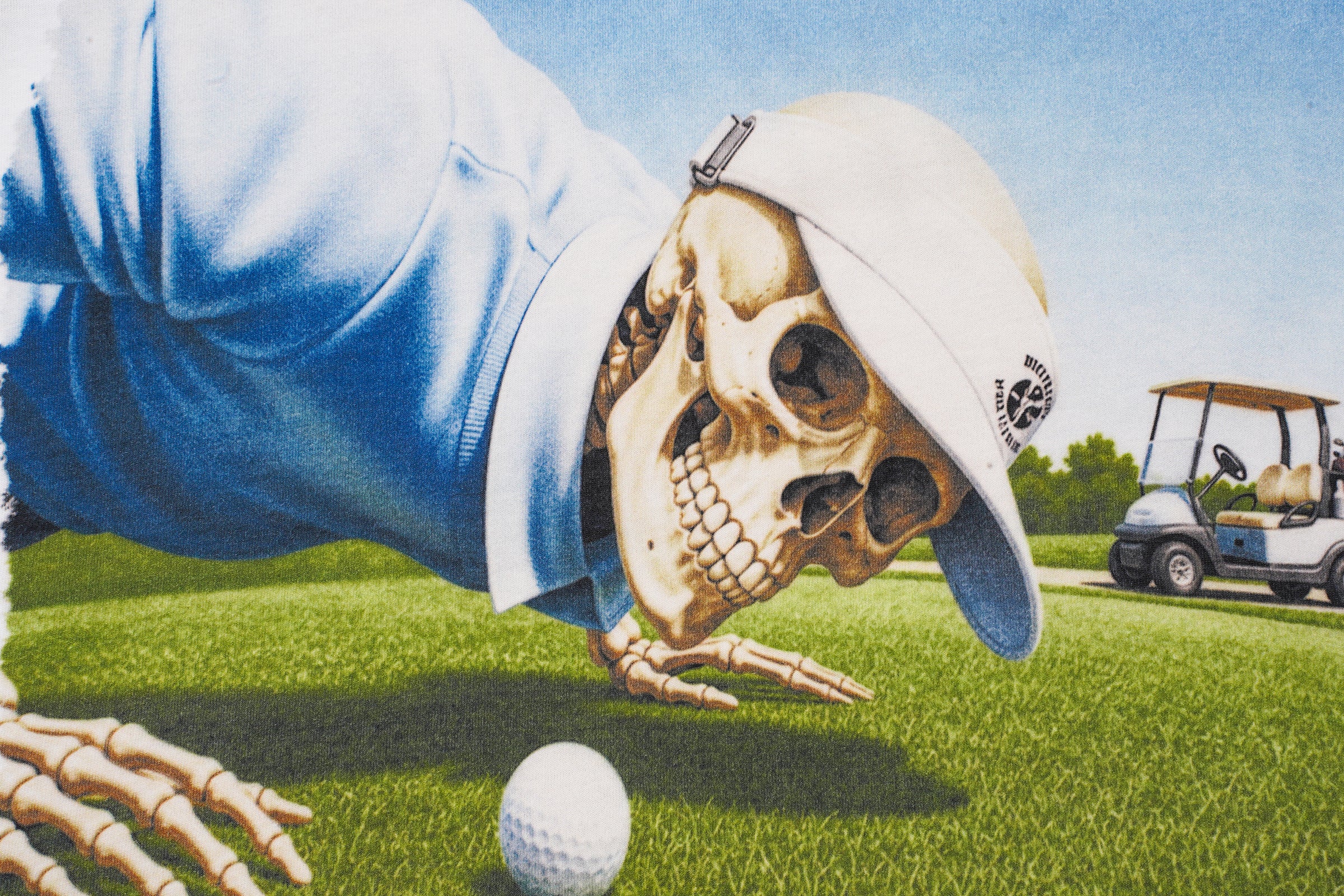 Godspeed Golf Skull White Graphic T‑Shirt