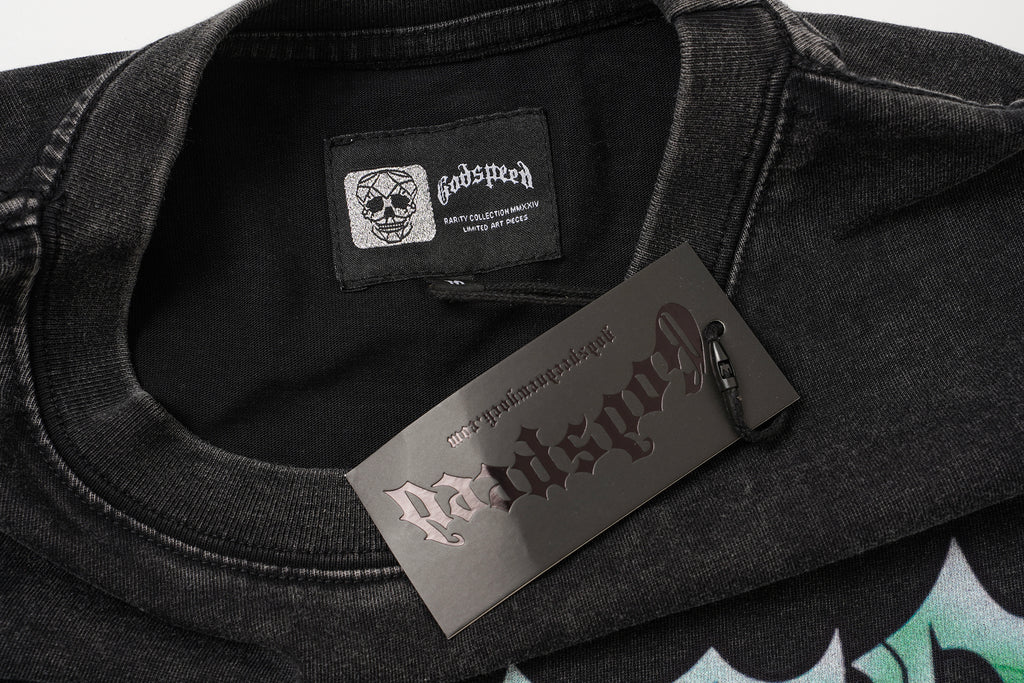 Godspeed Statue Graphic Black T‑Shirt