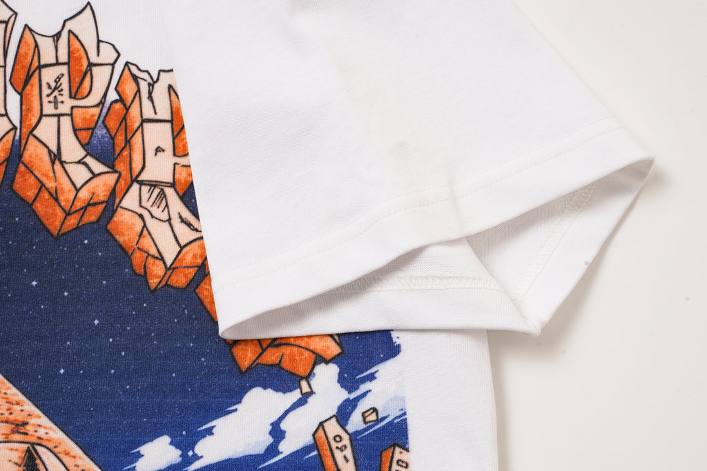 Godspeed Mountain Graphic White T‑Shirt