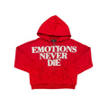 Emotions Never Die Rhinestone Letter Zip‑Up Hoodie