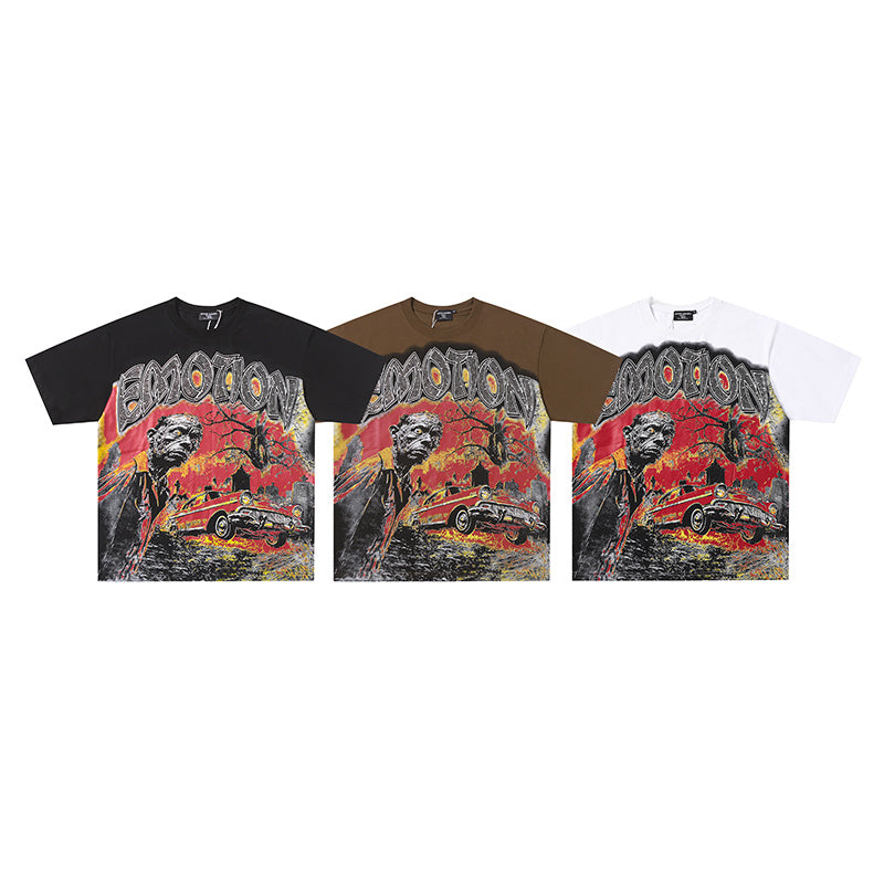 MIXED EMOTION Sunset Graphic 3‑Color T‑Shirt