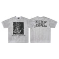 MIXED EMOTION Angel Portrait Washed Grey T‑Shirt