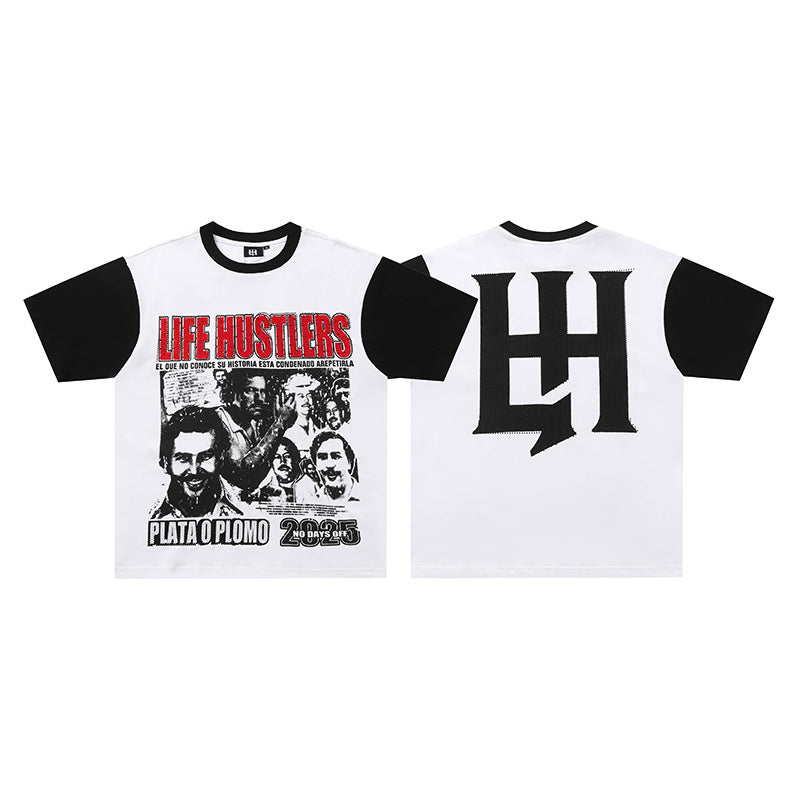 Life Hustlers Ringer Portrait Graphic Tee