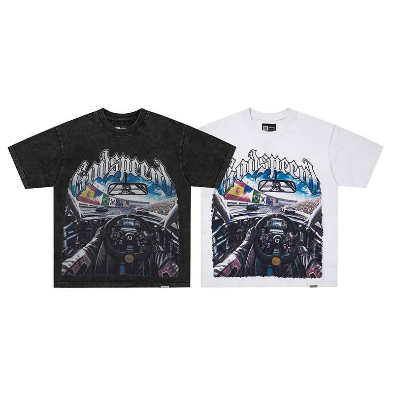 Godspeed Racing‑Scene Graphic T‑Shirt