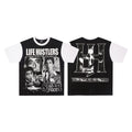Life Hustlers Raglan‑Sleeve Portrait Graphic Tee
