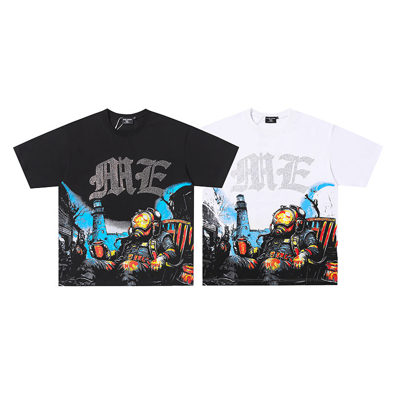 MIXED EMOTION City Landscape Graphic 2‑Color T‑Shirt