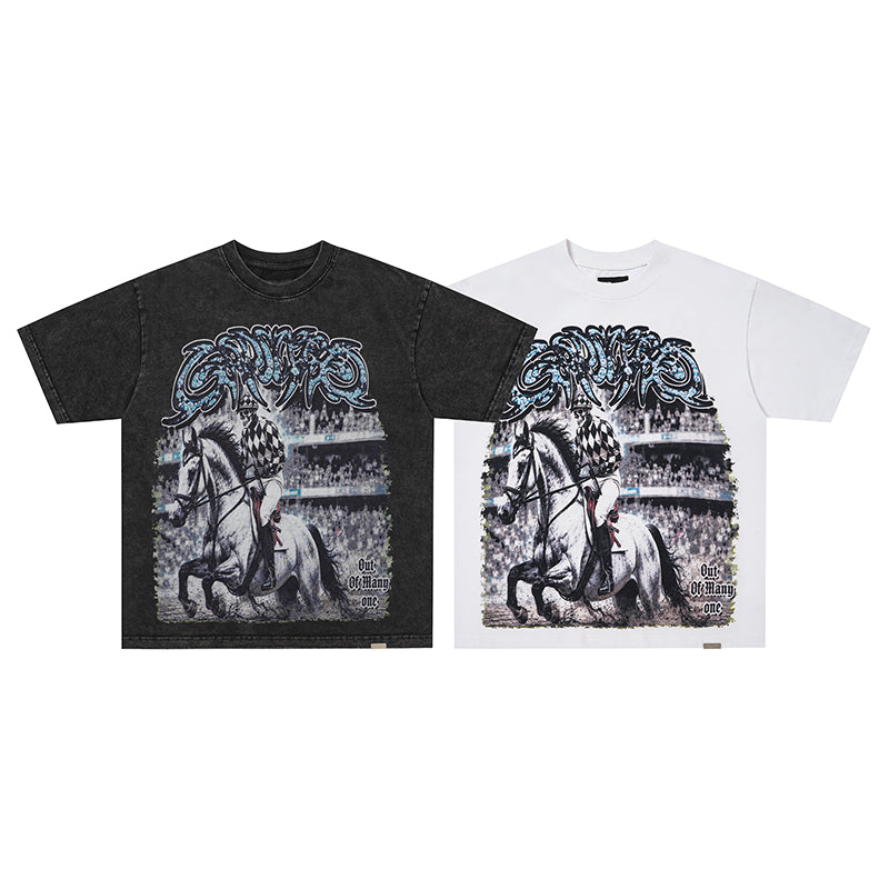 Godspeed Horse Graphic Vintage T‑Shirt