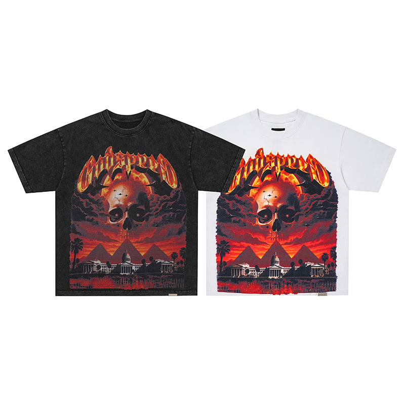 Godspeed Flame Skull Graphic T‑Shirt