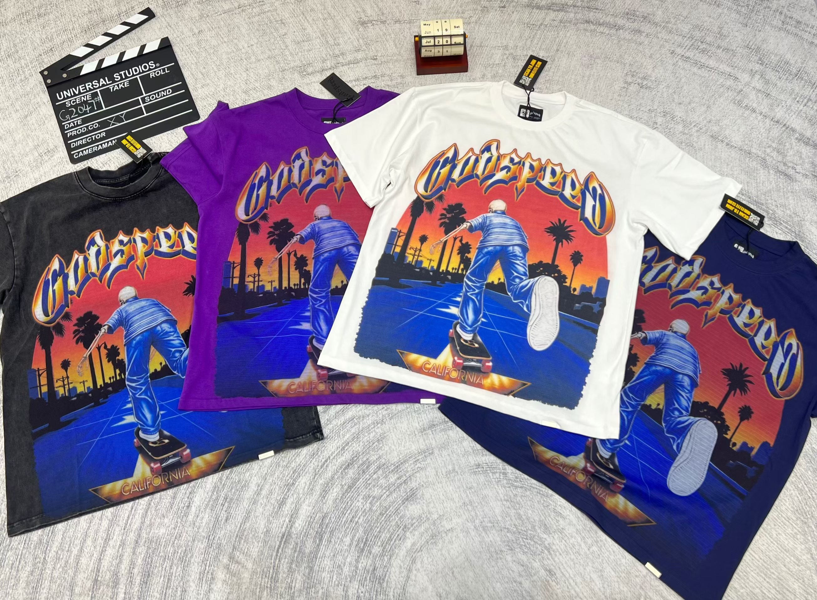 Godspeed Sunset Skate Graphic T‑Shirt