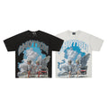 MIXED EMOTION Cloud Landscape Print 2‑Color T‑Shirt