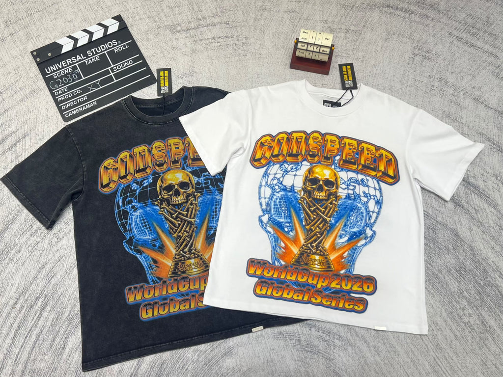 Godspeed Skull Flag Graphic T‑Shirt