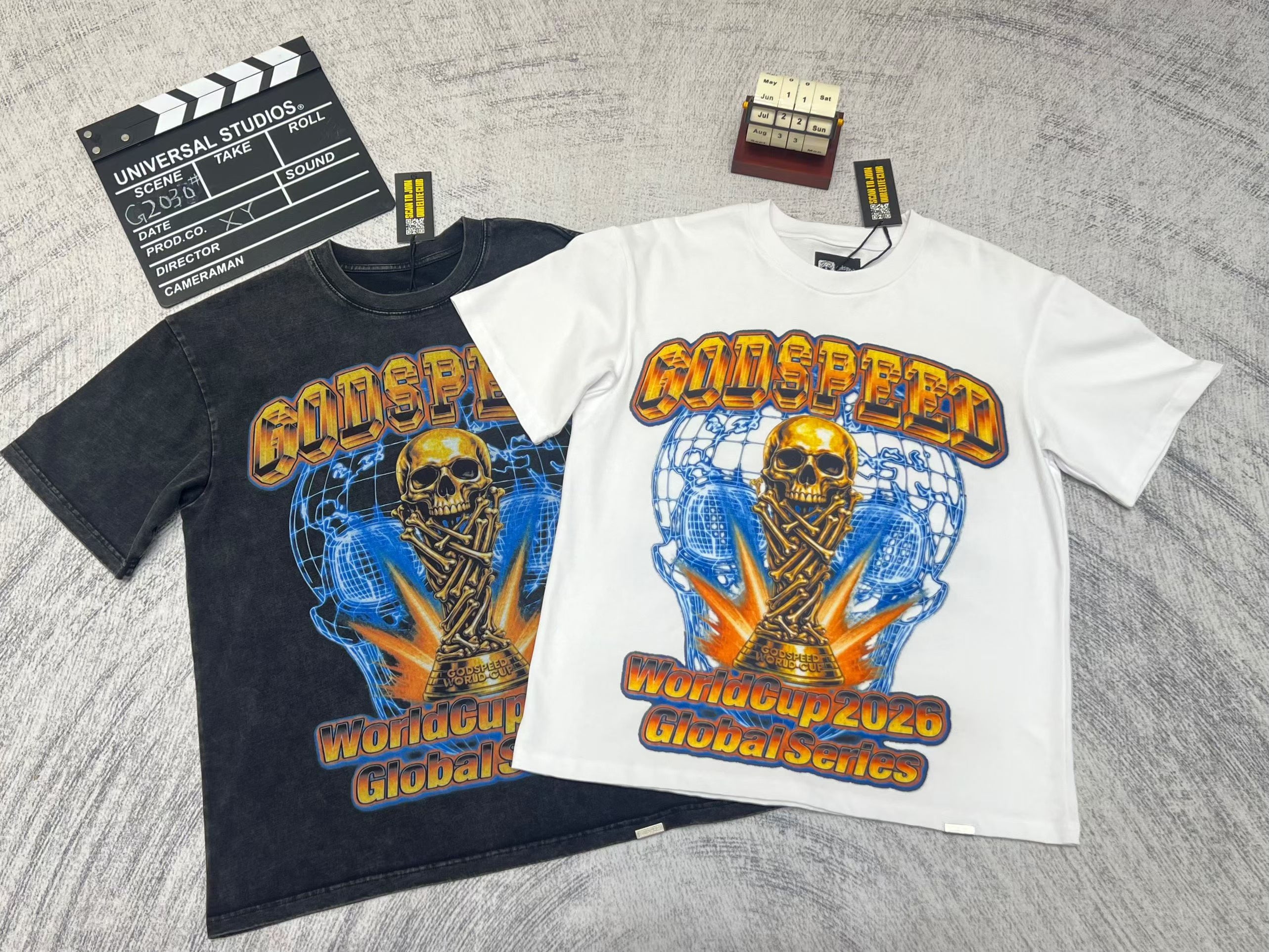 Godspeed Skull Flag Graphic T‑Shirt