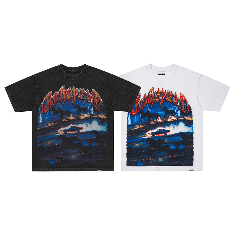 Godspeed Out Of Many One Flame Graphic T‑Shirt