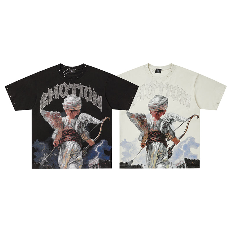 MIXED EMOTION Cupid Archer Graphic 2‑Color T‑Shirt