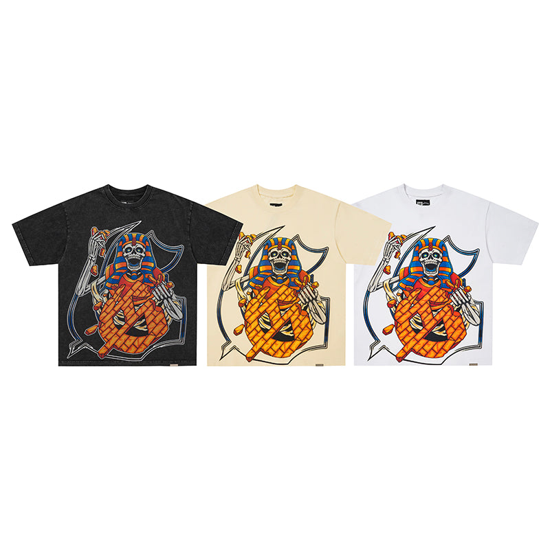 Godspeed Egyptian Skull Graphic T‑Shirt