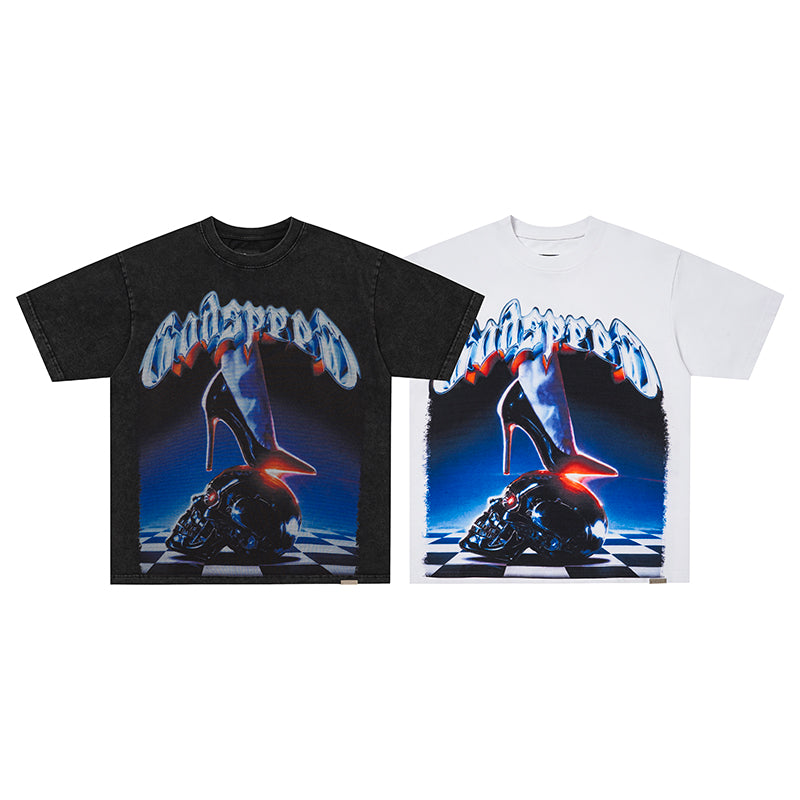 Godspeed Neon High‑Heels Graphic T‑Shirt