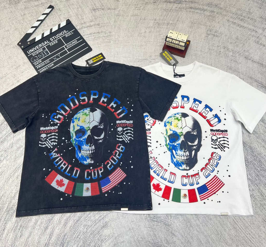 Godspeed Colour‑Skull Graphic T‑Shirt